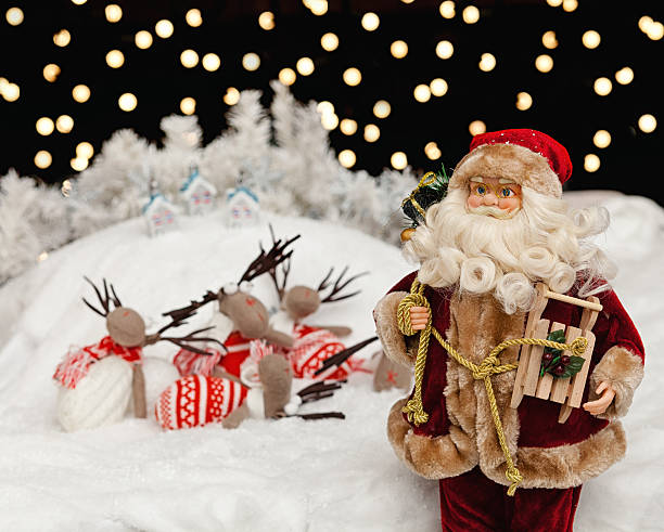 istock Santa Claus in the Christmas night 494504888