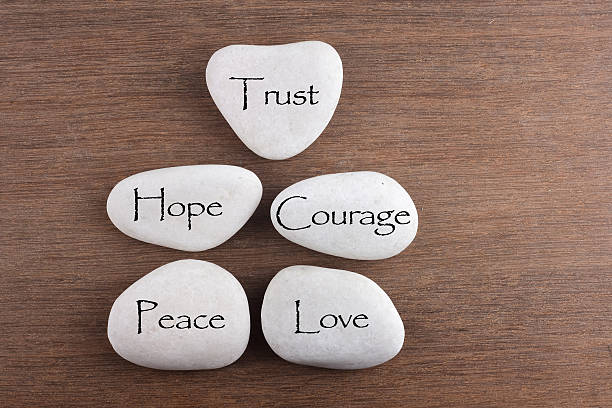 istock love, trust, courage, hope, peace word 494505612