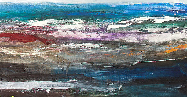 istock Coastal waves. Painting, pictorial art 494505648