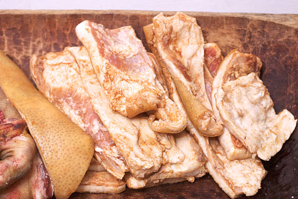 istock Preparation of pork meat close up. 494505760