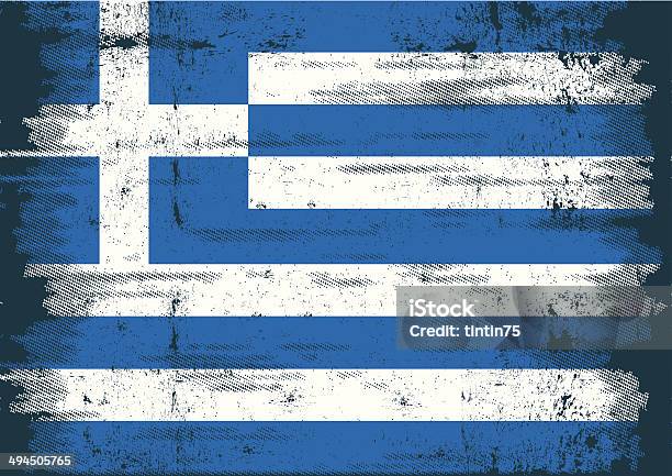 Greek Grunge Flag Stock Illustration - Download Image Now - Greek Flag, Abstract, Country - Geographic Area