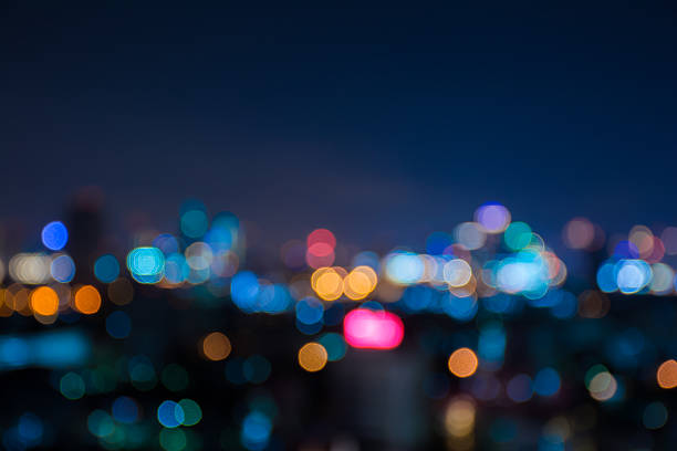 istock Urban city night light blur bokeh , defocused background. 494506167