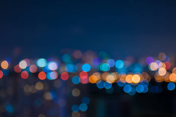 istock Urban city night light blur bokeh , defocused background. 494506169