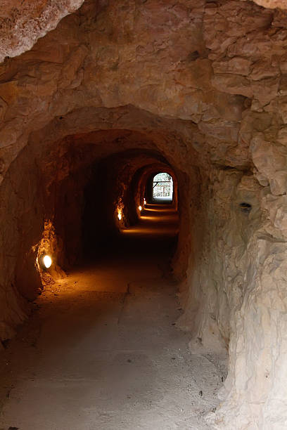 istock excavated in the mountain passage 494507363