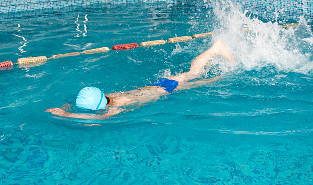 istock Child swimmer in swimming pool 494508553