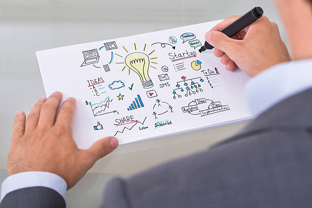 istock Businessman Preparing Startup Plan On Paper 494508694
