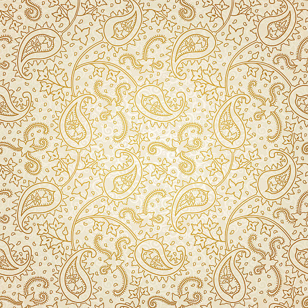 kunstvoll gearbeiteten floralen nahtlose textur im östlichen stil. - gold leaf backgrounds gold ornate stock-grafiken, -clipart, -cartoons und -symbole