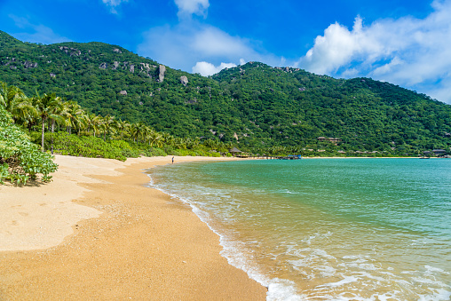 Beautiful beach at  tropical coast of Vietnam - Ninh van bay - close to Nha Trang