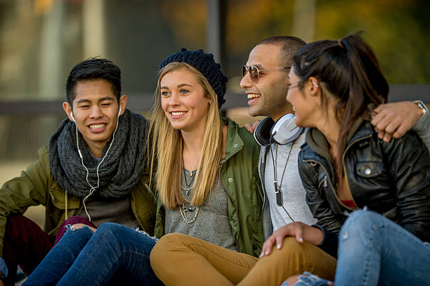 istock Friends Sitting Together Outside 494510102