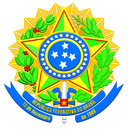 Brazil Coat of Arms. 3D.