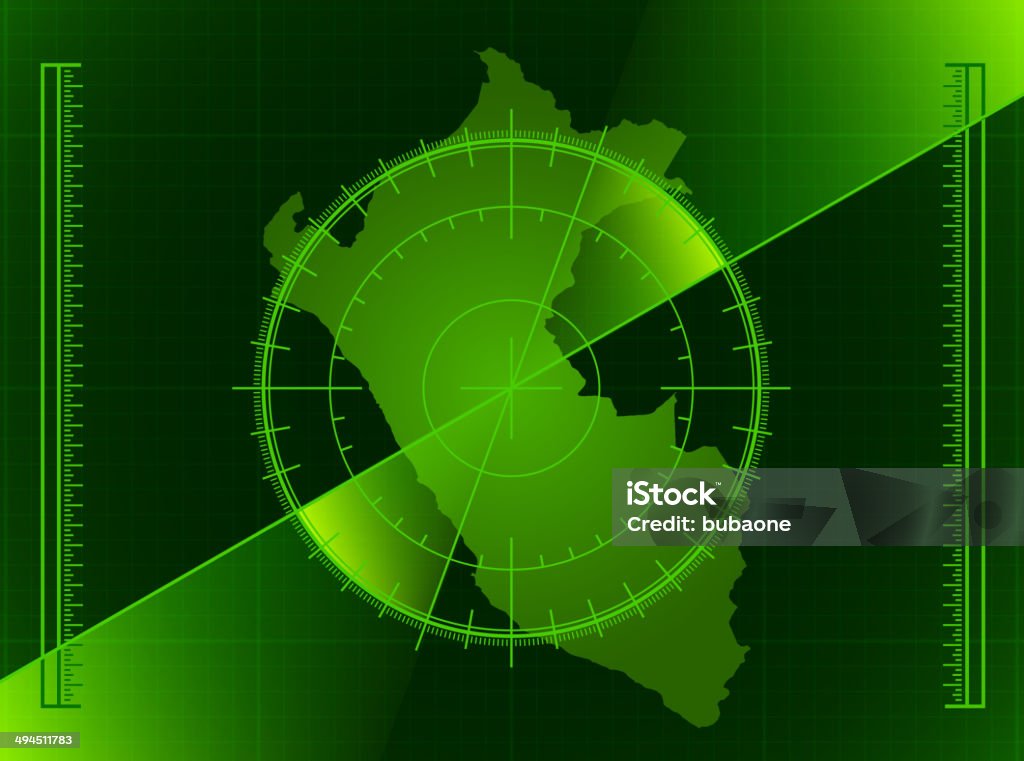 Peru Radar mapa-múndi vetorizadas royalty free - Vetor de Atividade royalty-free