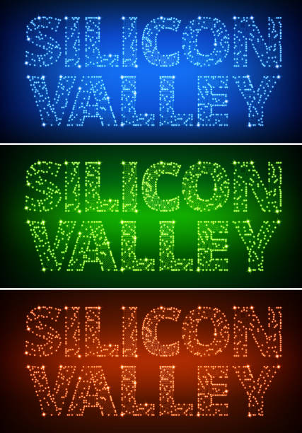 ilustraciones, imágenes clip art, dibujos animados e iconos de stock de silicon valley en placa de circuito de arte vectorial libre de derechos - silicon valley