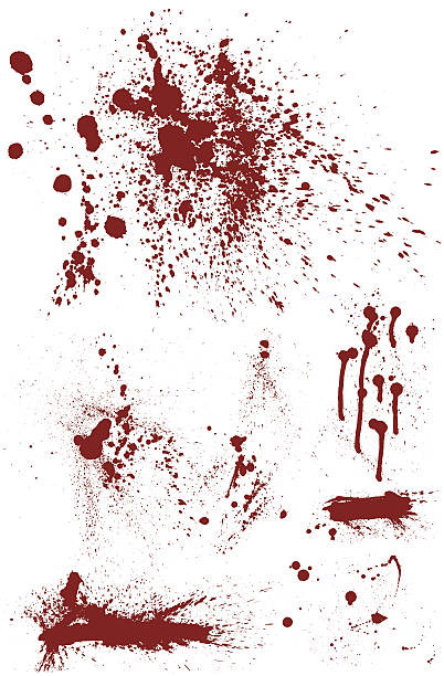 Bloodstain Set vector art illustration