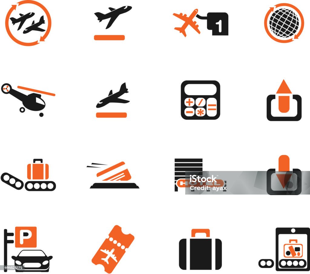 Icônes de l'aéroport - clipart vectoriel de Adulte libre de droits