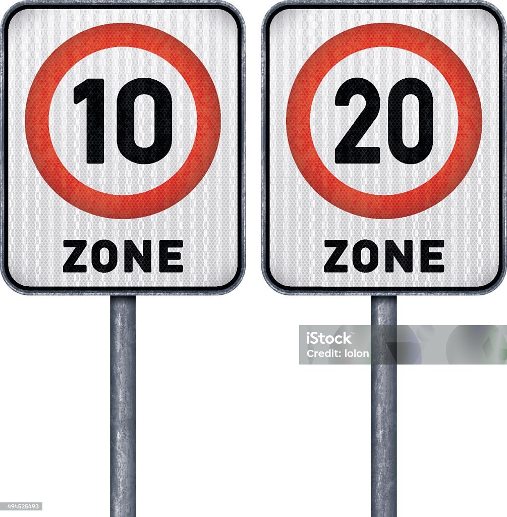 Hai Biển Báo Giới Hạn Tốc Độ Hình Chữ Nhật Khu Vực 10 Và 20 Biển ...