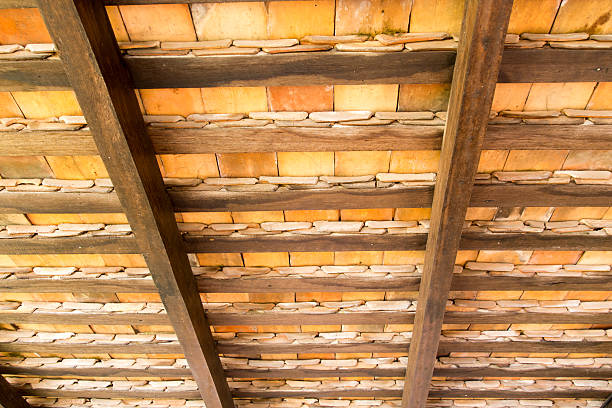 istock Pattern of under the roof tiles 494526377