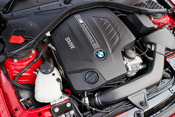 BMW M235i Engine on May 15 2014 in Hong Kong. Hong Kong, China - May 15, 2014 : BMW M235i Engine on May 15 2014 in Hong Kong. bmw stock pictures, royalty-free photos & images