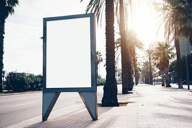 istock Empty lightbox on the street of a city. Vertical 494533638