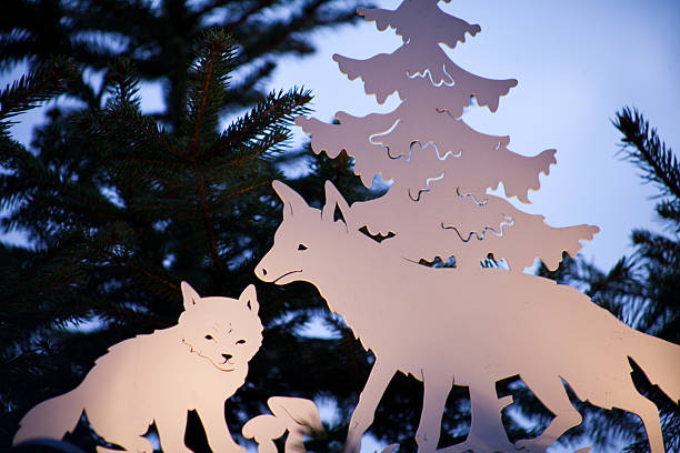 istock Origami christmas tree star decoration 494536554