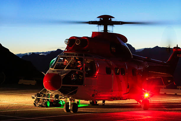 istock Rescue helicopter to intervene in the Dolomites 494537074