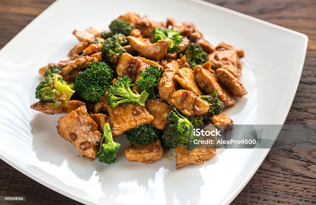 Chicken with broccoli 2015 Stock Photo