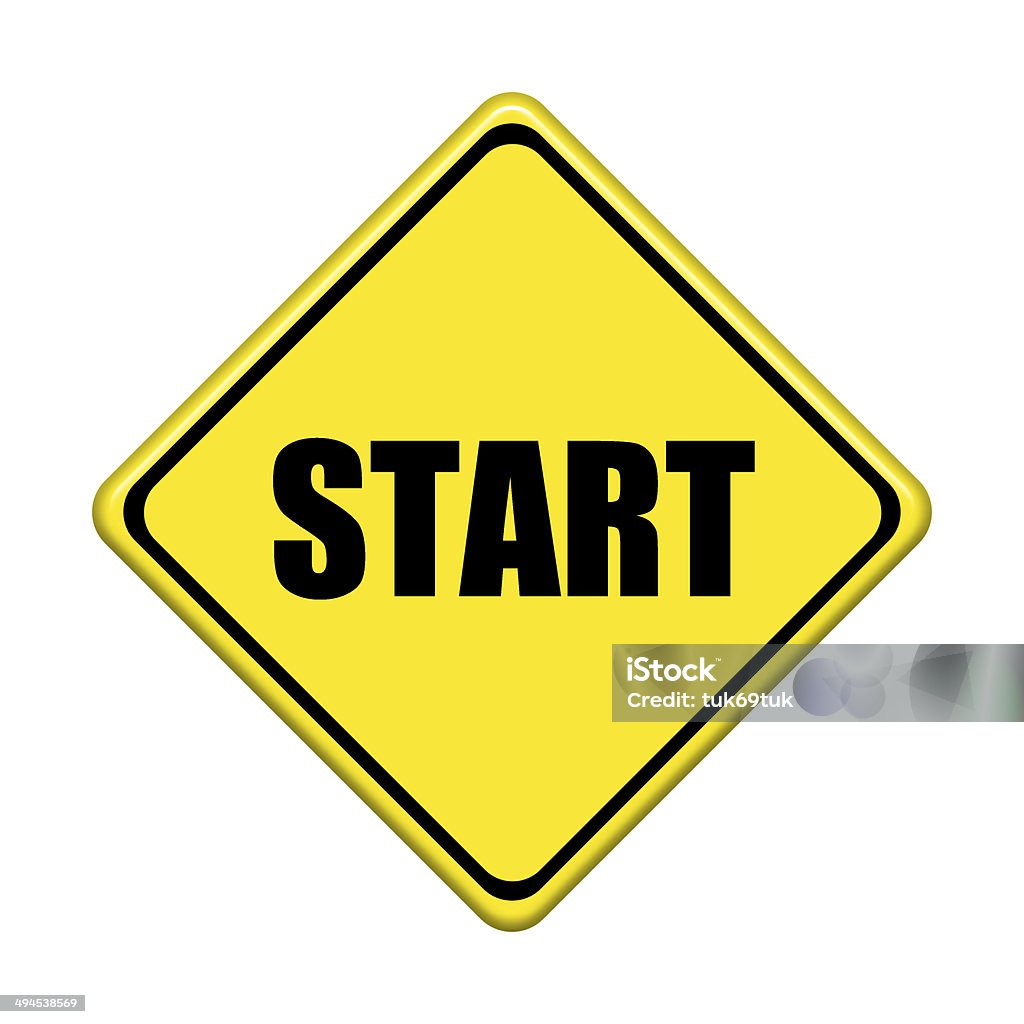 Start Off Sign Start Sign On White Background Stock Illustration - Download Image Now ...