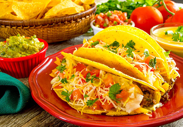 plate of crispy beef tacos