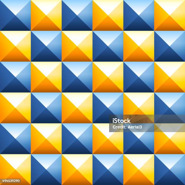 Colorful Pyramids Seamless Vector Pattern Stock Illustration - Download Image Now - 2015, Abstract, Backgrounds