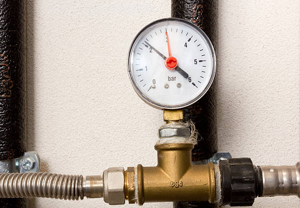 istock Pressure Gauge in a Boiler Room 494539452