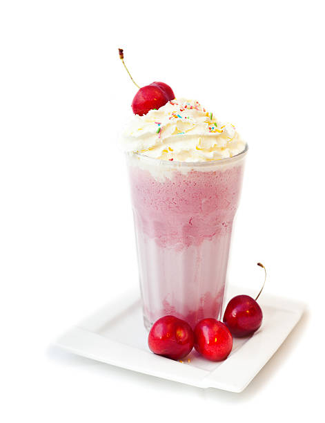 Fruit smoothie cherry cream milkshake