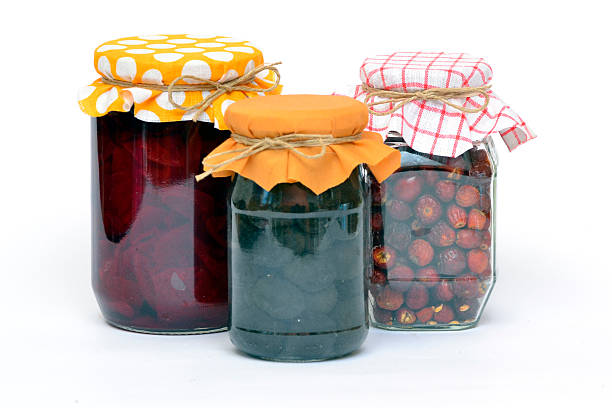 istock Glass Jar Containers of Preserved, Pickled Canning Vegetables 494540680