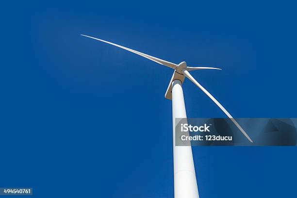 Wind Turbine Stock Photo - Download Image Now - Single Object, Wind Turbine, Blue
