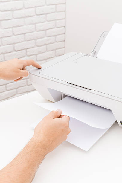 Printer Printer on the table computer printer office printout digital display stock pictures, royalty-free photos & images