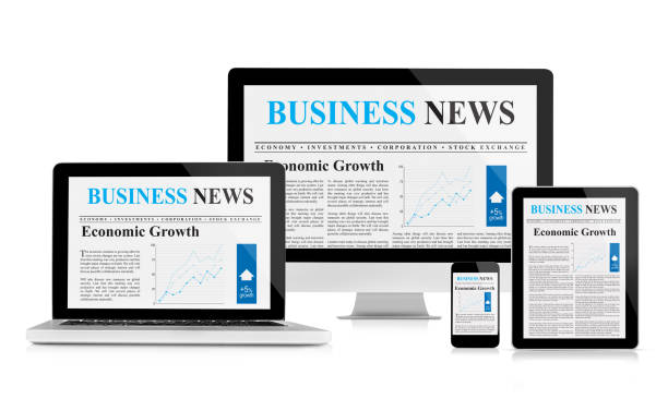 istock Business news feed on mobile devices 494541444