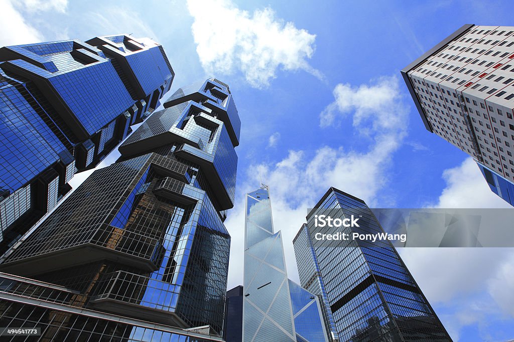 office building modern office buildings in Hong Kong. china, asia Architecture Stock Photo