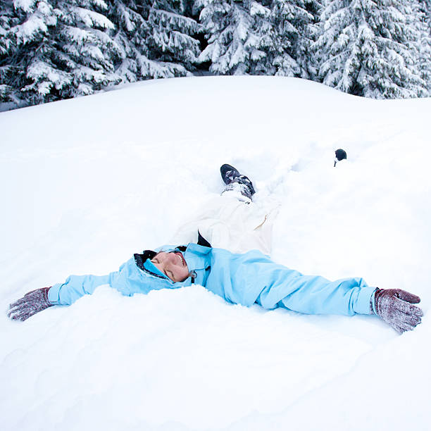 istock Hiker in the winter forest 494542456