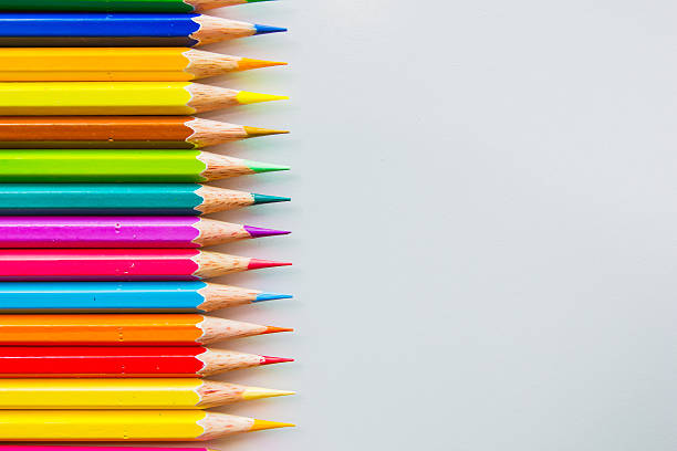 istock Colour pencils isolated on white background close up 494543362