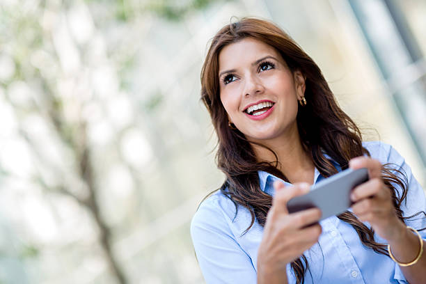 istock Business woman using smart phone 494543571