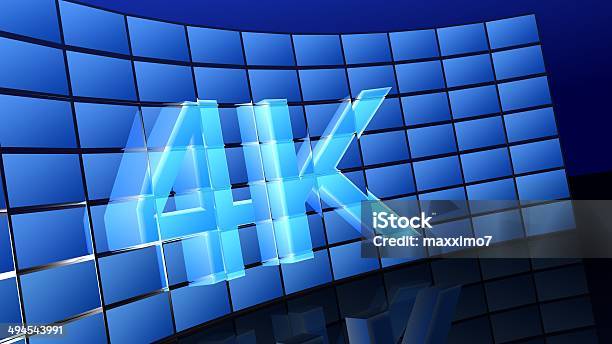 Videowall With 4k Text Stock Photo - Download Image Now - 4K Resolution, Device Screen, HD Format