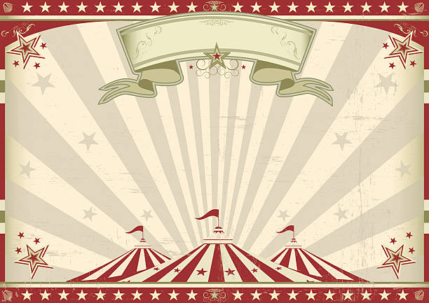 ilustraciones, imágenes clip art, dibujos animados e iconos de stock de horizontal vintage circus - celebración universitaria de carnaval