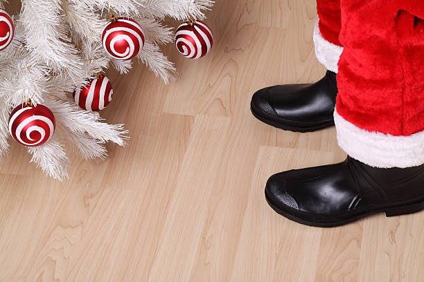istock Santa in front of a Christmas tree 494547470