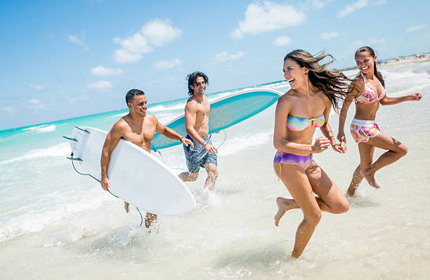 istock Friends having fun at the beach 494557703