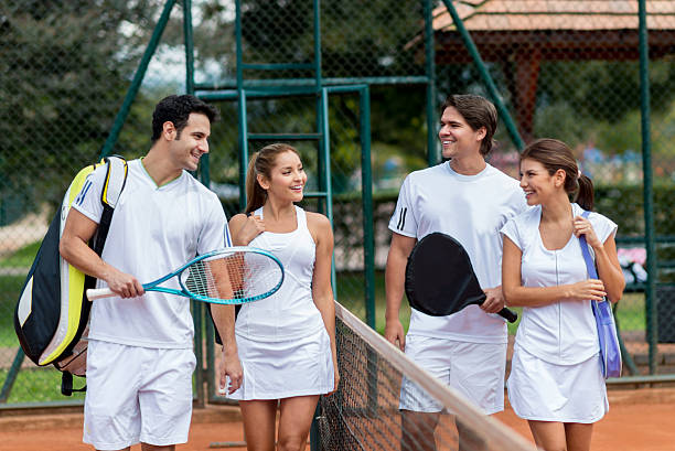 istock Group of tennis players 494557889