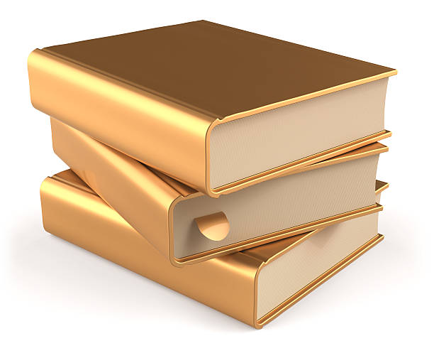 istock Books textbook stack golden three 3 blank yellow gold icon 494558678