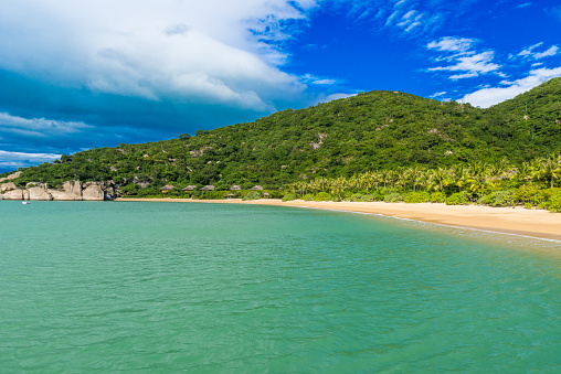 Beautiful beach at  tropical coast of Vietnam - Ninh van bay - close to Nha Trang