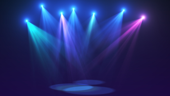 3d render concert lights for you project on very high resolution