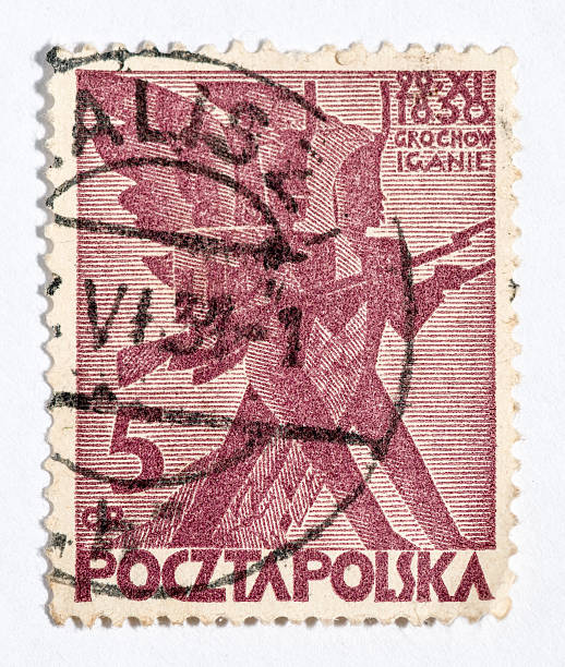 istock Vintage antique old postage stamp from Poland 494561155