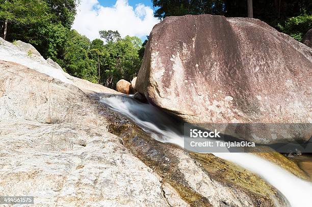 Hin Lad Cascata Ko Samui Tailândia - Fotografias de stock e mais imagens de Ao Ar Livre - Ao Ar Livre, Azul Turquesa, Bebida Fresca