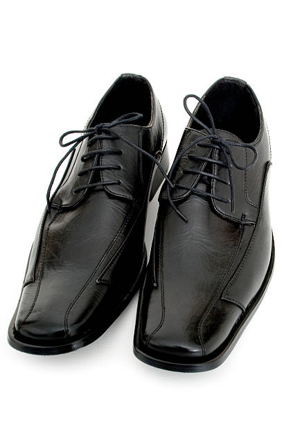 istock Pair of Black Shoes Isolated on White Background 494562615
