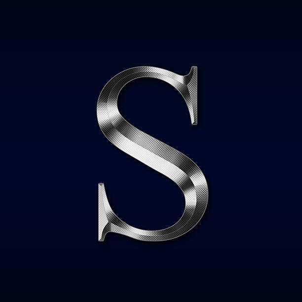 Letter S On A Black Background Stock Photo - Download Image Now - 2015,  Alphabet, Black Color - iStock